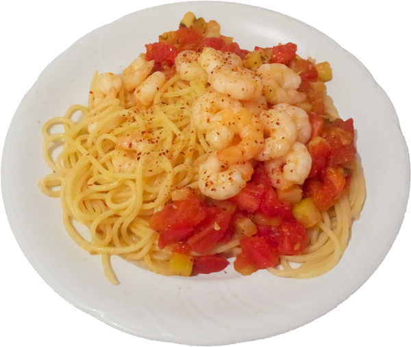 Bild: Spaghetti mit Gambas